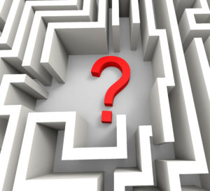 Growth Mindset - Question mark in maze shows thinking